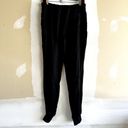 Emporio Armani  Pull On Jogger Pants 100% Lyocell Button Pockets Solid Black 8 Photo 5