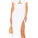 l*space L* Sienna O Ring Cutout Puff Sleeve Midi Dress in White Size S NEW Photo 0