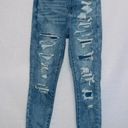 American Eagle Light Wash Distressed Next Level Stretch Curvy Hi Rise Jegging Photo 0