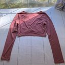 Timing  Marsala Long Sleeve Cropped Shirt Size Large Photo 10