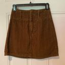 REWASH Brown Corduroy Mini Skirt Photo 0