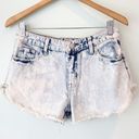 Mossimo Denim  High Rise Acid Wash Short Shorts 6/28 Photo 0