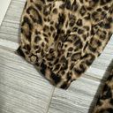 White House | Black Market  Brown Leopard Metallic V-neck Long Sleeve Dress- Size 6 Photo 6