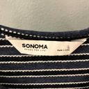 Sonoma Goods for Life Blue and white Striped Tank Top - Large NWOT Photo 2