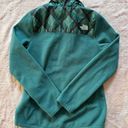 The North Face  Women's Green Geometric Anorak Fleece 1/2 Zip Pullover Sz Xsmall Photo 7