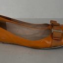 Salvatore Ferragamo Ferragamo Varina Flat Apricot Patent Leather Photo 1