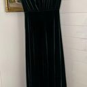 Revelry Micah Convertible Velvet Bridesmaid Maxi Dress Emerald Green Size Small Photo 4