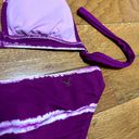 American Eagle  Outfitters Vtg Tie Dye Bikini Y2K Size Small Purple Pink White Photo 4