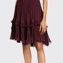 Halston Heritage HALSTON Syrah Sleeveless Pleated Dress with Flounce Detail Photo 0