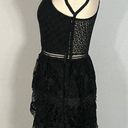 Heartloom  Black Victoria Ruffle Lace Halter Mini Dress Women's Size Small NWT Photo 5