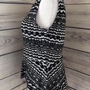 BCBGMAXAZRIA Black & White Knit Peplum Tank Top Photo 7