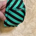 Adidas  Neo Label Striped Bikini Top Strapless Women's XS Teal Black Photo 2