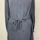 Equipment  Femme Francois Silk Shirt Button Down Dress in Black Size US Medium Photo 3