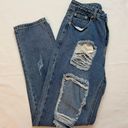 Nasty Gal Distressed High Waisted Mom Jeans Photo 1