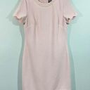 Karl Lagerfeld  Women's Blush Pink Pearl Neckline Short Sleeve Dress Photo 0