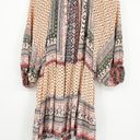 Angie  Womens Boho Chic Mixed Print Bell Sleeve Woven Tunic Dress Size 2X Photo 7