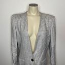 Houndstooth Sasson Blazer Jacket 8 Herringbone  Knit V-Neck Business Casual Chic Photo 2