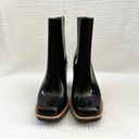 Melissa  Black Tan Trim Classic Heeled Rain Boot Booties EU 40 US 9 Photo 3