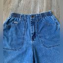 Lee VTG  Denim Paper Bag High Waisted Mom Shorts Blue Wash Cinched Waist Size 4/6 Photo 2