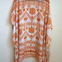 Rococo  Sand White orange tribal print kaftan dress Photo 6