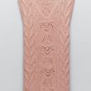 ZARA 
Wool Alpaca Blend Sleeveless Cable Blush Sweater S Photo 2