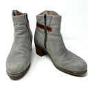 Dansko  9 Womens Boot Gray Leather Zip Up Western Cowgirl Winter Workwear Heels Photo 0