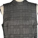 Apt. 9  Medium Sheath Dress Plaid Sleeveless Mock Neck Rear Zip Stretch Multi New Photo 2