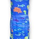 Jams World Vintage  Dress Bounty Fish Print Blue Sleeveless Scoopneck Babydoll Photo 0