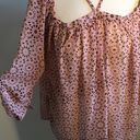 Say What? SAY WHAT OFF THE SHOULDER BLOUSE PINK & PURPLE MED Photo 4