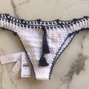 PilyQ NWT  bikini bottoms Large white crochet teeny Photo 2