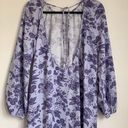 Hill House NWT  Allover Print High Slit Maxi Dress in Purple Floral Photo 6