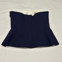 White House | Black Market  Sz 6 Bustier Top NWT Rhinestone Embroidered White Blue Photo 6