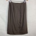 Talbots  Womens‎ Stretch Wool Skirt Pleated Size 6 Brown Made in Japan Career Photo 1