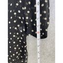 LC Lauren Conrad  Women's Button Down Blouse High Low XS Sheer Polka Dot Black Photo 3