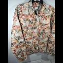 Christopher & Banks  XL Tan Orange White Island Button Up Womens Blazer Jacket Photo 1