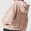 Alo Yoga Alo Duality Reversible Sherpa Jacket Pale Mauve Scarlet Fuzzy Teddy Red Blush S Photo 4