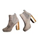 Charlotte Russe Gray Ankle Suede Platform Boots Photo 0