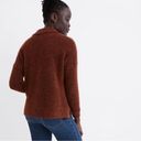 Madewell  Carrabelle Wool Alpaca Polo Cardigan Sweater in Heather Mahogany Small Photo 5