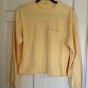 Brandy Melville  One Size T-Shirt John Galt Camila Yellow Honey Crop Long Sleeve Photo 0