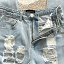 Pretty Little Thing  Kendall Light Wash Super Distressed Mom Jeans Photo 11