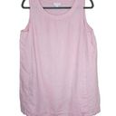 J.Jill Pure  Linen Tank Top Womens Size M Pockets Sleeveless Light Pink‎ Photo 0