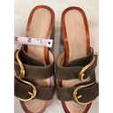 Veronica Beard  green and brown Halifax Suede Clogs size 5.5 Photo 8