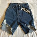 The Kript Stella Fitted Bermuda Jean Shorts Photo 0