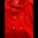 Trader Bay Vintage Red Wool Pea Coat sz 8 Photo 4