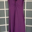 Patagonia Purple Seabrook Bandha Twist Front V-Neck Hiking Activewear Dress Sz L Photo 0