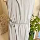 GO BY GO SILK Linen Silk Blend Dress Waist Tie Vacation Lightweight Travel Sz S Gray Photo 3