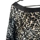 Fashion Magazine  Tan & Black Leopard Animal Print One Arm Blouse Women Sz L Photo 2