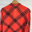 Coldwater Creek  Womens size XL P Button Up Plaid Long Sleeve Blouse Shirt Red Photo 4