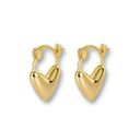 Small love heart dangle drop earrings for women Gold Photo 0