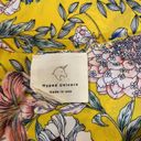 Hyped Unicorn Cold Shoulder Blouse Yellow Size L Bohemian Coastal Cottage Floral Photo 1